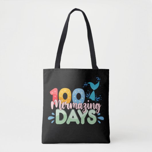 100メルマージング日100th Day of School Mermaid トートバッグ (正面)
