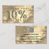 100ロゴQRCODE 10%OFFありがとうご割引 名刺 (正面/裏面)