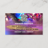 100ロゴQRCODE 10%OFF感謝していティール（緑がかった色）自筆証書 名刺 (裏面)