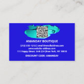 100ロゴQRCODE 20%OFFコードメイクアップストローク 名刺 (裏面)