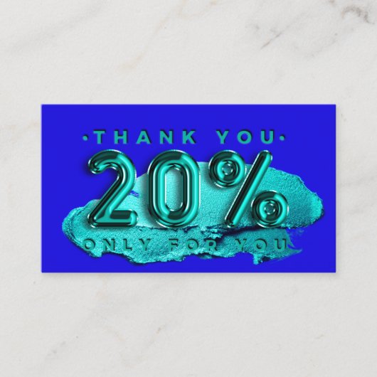 100ロゴQRCODE 20%OFFコードメイクアップストローク 名刺 (正面)