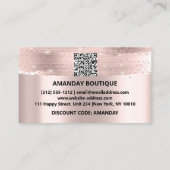 100ロゴQRCODE 30%オフコードバラグリッターストローク 名刺 (裏面)