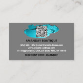 100ロゴQRCODE 30%OFFコードメイクアップピンク 名刺 (裏面)