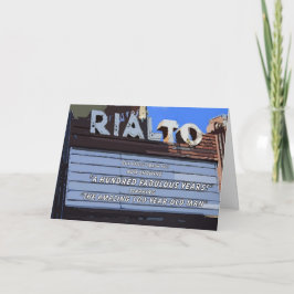 100ヴィンテージシアターサインハッピーバースデー カード