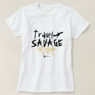 100ヶ国旅行野蛮人のTシャツへのレディース道 Tシャツ