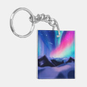 100万のオーロラが夢の鍵鎖 キーホルダー (正面左)