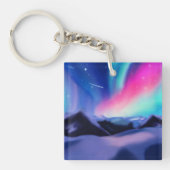 100万のオーロラが夢の鍵鎖 キーホルダー (正面)