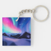 100万のオーロラが夢の鍵鎖 キーホルダー (裏面)