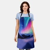 100万のオーロラの夢 エプロン (着用した状態)