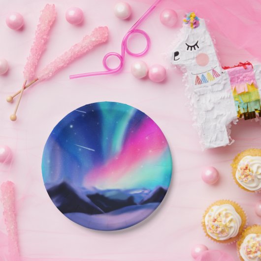 100万のオーロラの夢 ペーパープレート (パーティー)