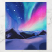 100万のオーロラの夢 ワインラベル (シングルラベル)