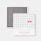 100万のハートに1つ日付マグネットを保存 マグネット (正面/裏面)