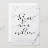 100万のママ |白い大理石の母の日 (正面/裏面)