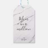 100万のママ |白い大理石の母の日 ギフトタグ (正面)