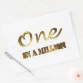 100万の金ゴールドエレガントブラウンタイポグラフィ 長方形シール (封筒)