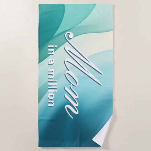 100万アクアエレガントマザーの日の母 ビーチタオル (正面)