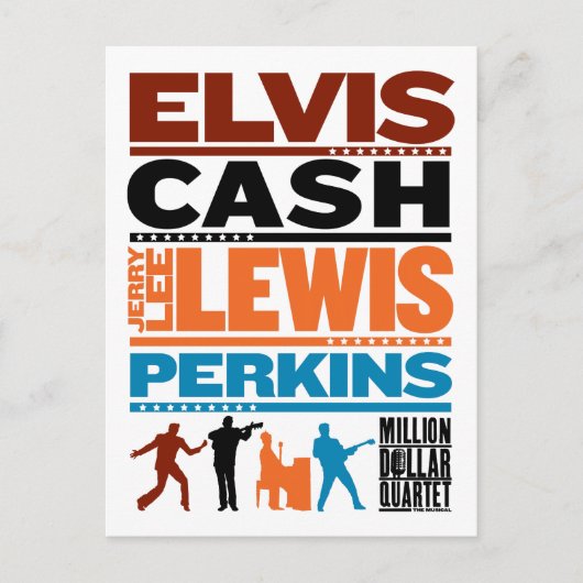 100万ドルのカルテット名 ポストカード (正面)
