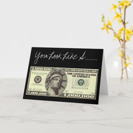 100万ドルのグリーティングカードのように見えた カード (黄色い花)