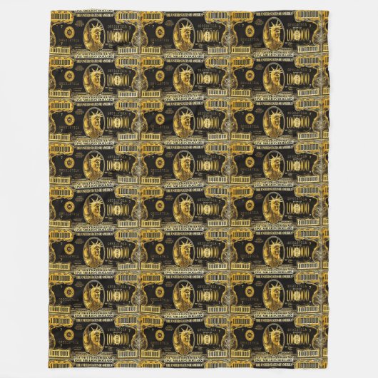 100万ドルの現金の毛布 フリースブランケット (正面)