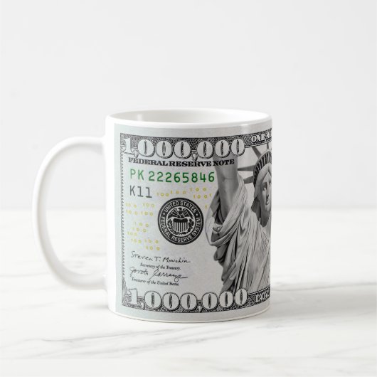 100万ドル紙幣 コーヒーマグカップ (左)