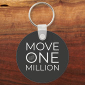 100万ボタンキーリングを移動 キーホルダー (正面)