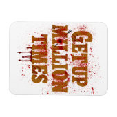 100万回|ギフト最高の感動的品 マグネット (横)