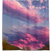 100万色のピンク シャワーカーテン (正面)