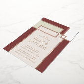 100世紀半モダン半結婚期の色ブロック 箔招待状 (回転した状態)