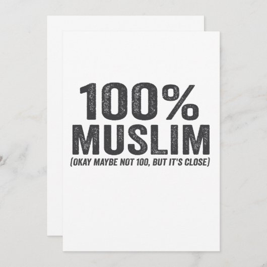 100人のムスリムがオーキかもしれない 100の面白いラマダーンイード 招待状 (正面/裏面)