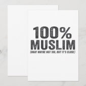 100人のムスリム オキュー かもしれない 100 面白いラマダーン エイド 招待状 (正面/裏面)