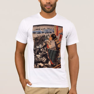100人の勇敢な大将の日本のな武士のティー Tシャツ