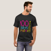 100人の学校頭が切れるの日から100人の日 Tシャツ (正面フル)