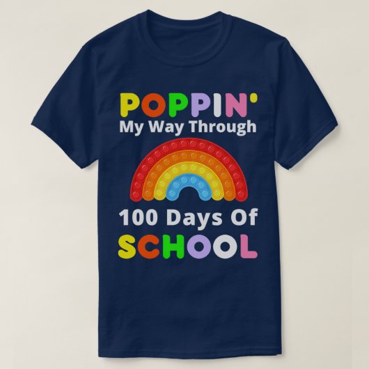 100人の学生Tの日を通して私の道をポップ Tシャツ (デザイン正面)