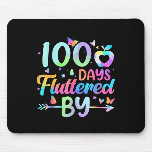 100人の日がひらひらと舞う – 100日目 マウスパッド (正面)