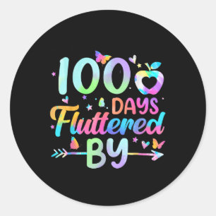 100人の日がひらひらと舞う – 100日目 ラウンドシール