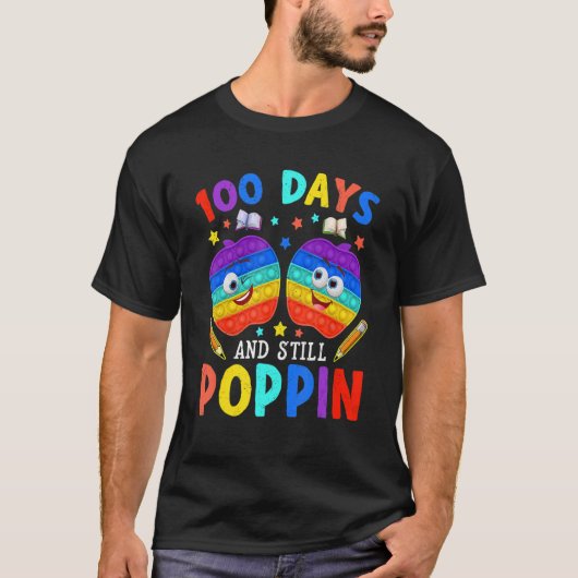100人の日がまだポピン100日目の女の子B Tシャツ (正面)