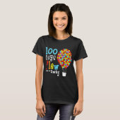 100人の日が先生の両親のために飛んだ Tシャツ (正面フル)