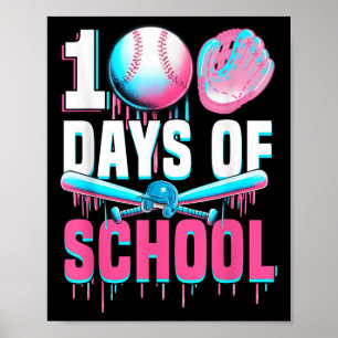 100人の日が100日目の学校野球こうもりドリップ ポスター