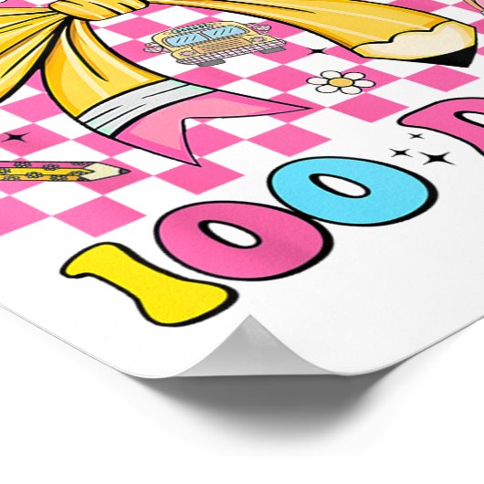 100人の日が100日目の学校 ポスター (角)