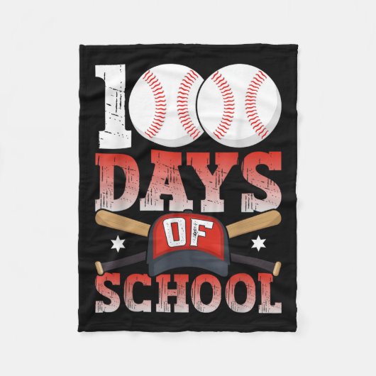 100人の日が100日目の学生 フリースブランケット (正面)