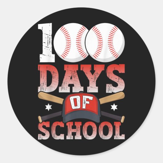 100人の日が100日目の学生 ラウンドシール (正面)