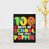 100人の日とスティルポピンキッズコスチューム100日目 カード (黄色い花)