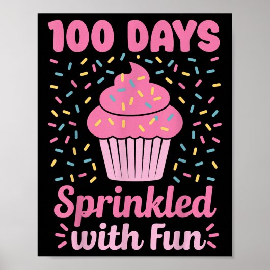 100人の日におもしろいカップケーキを振りかけるSの100日目 ポスター (正面)