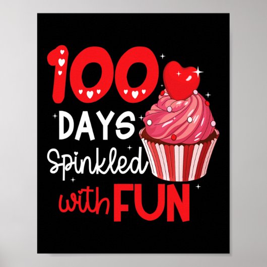 100人の日におもしろいカップケーキを振りかけるSの100日目 ポスター (正面)