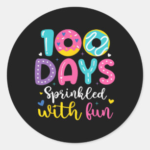 100人の日におもしろいドーナツ100Th Day Of Sch ラウンドシール