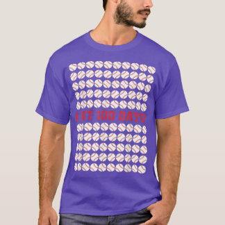 100人の日に野球の100日目のギフトを当てた Tシャツ