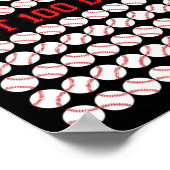 100人の日に野球の100日目のギフトを当てる ポスター (角)