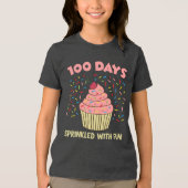 100人の日に100おもしろいの学校の日 トライブレンドＴシャツ (正面)