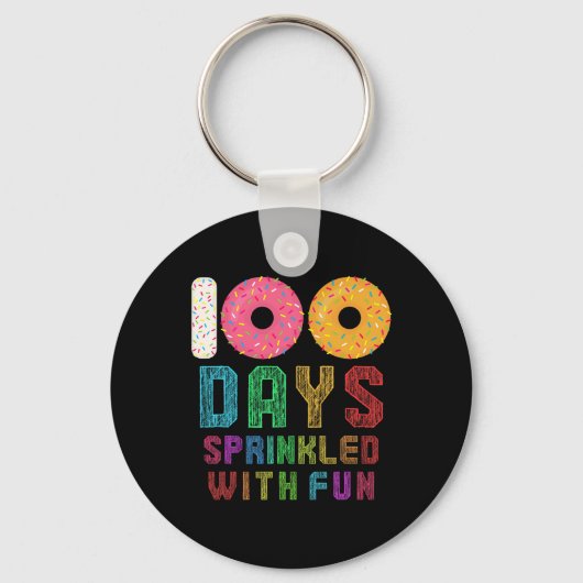 100人の日に100日目のおもしろいを振りかけたもの キーホルダー (正面)
