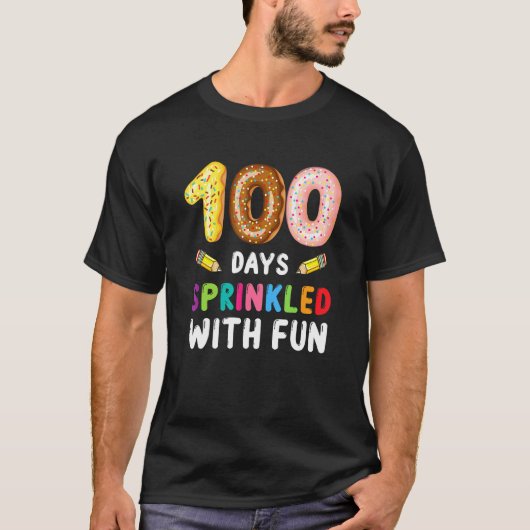 100人の日に100日目のおもしろいを振りかける Tシャツ (正面)